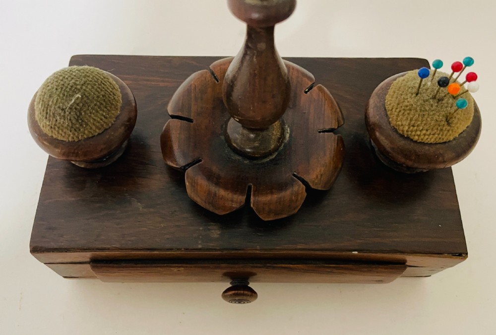 Antique Rosewood Sewing Companion View XIII