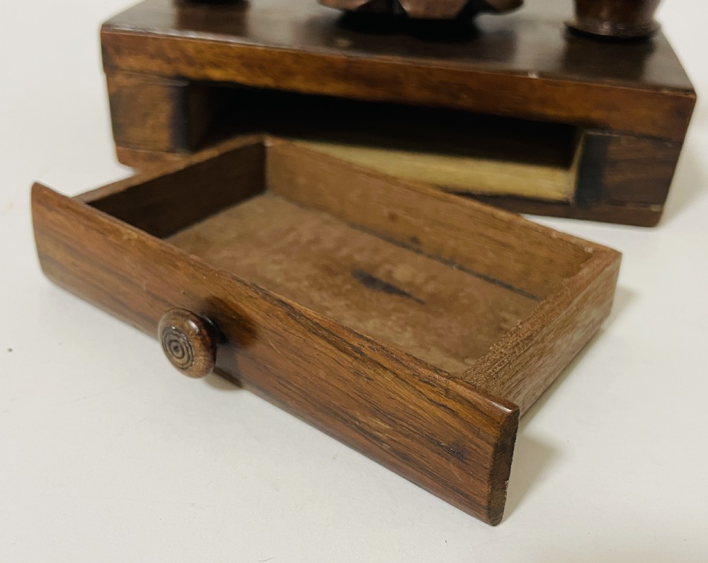 Antique Rosewood Sewing Companion View XV