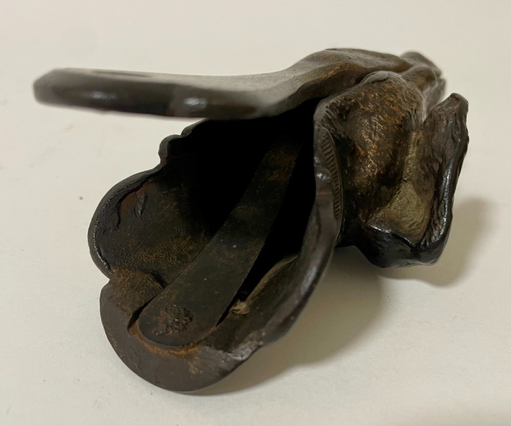 Antique Bronze Dog Letter Clip View XIV