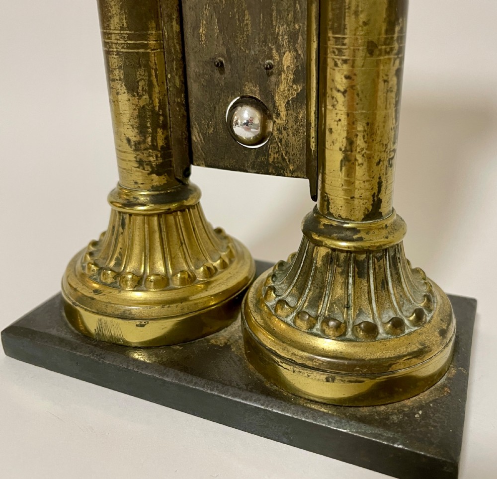 Antique Brass Desk Thermometer View IV