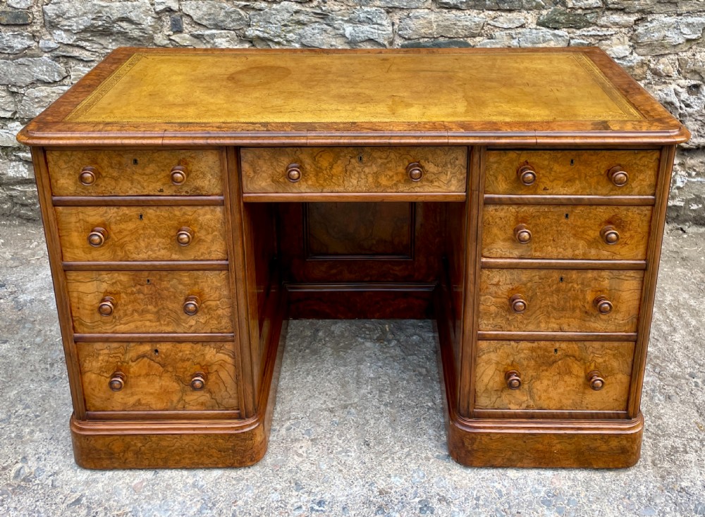 Antique Burr Walnut Desk