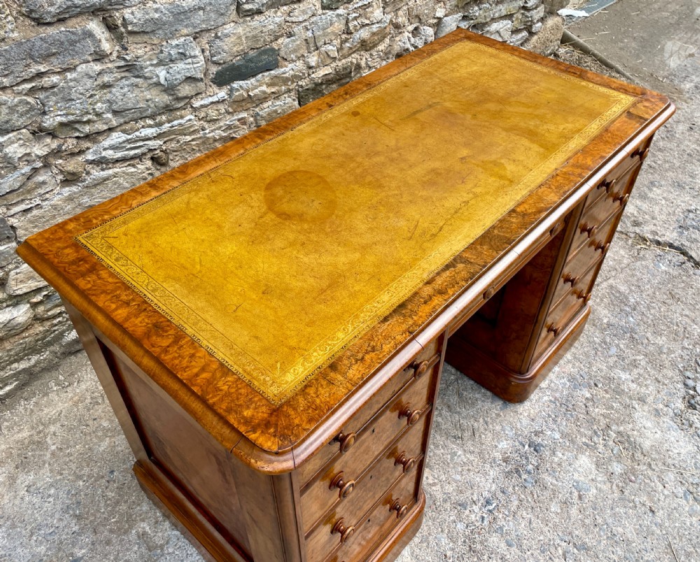 Antique Burr Walnut Desk View XI