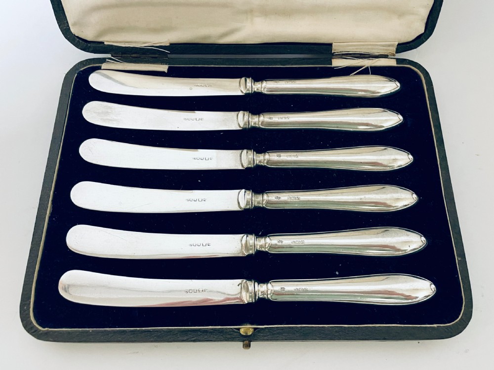 Set of Six Silver Handled Butter Knives View II