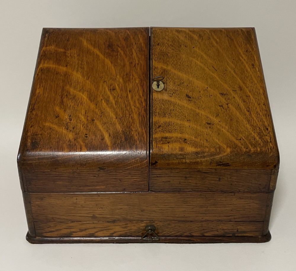 Antique Oak Stationery Cabinet