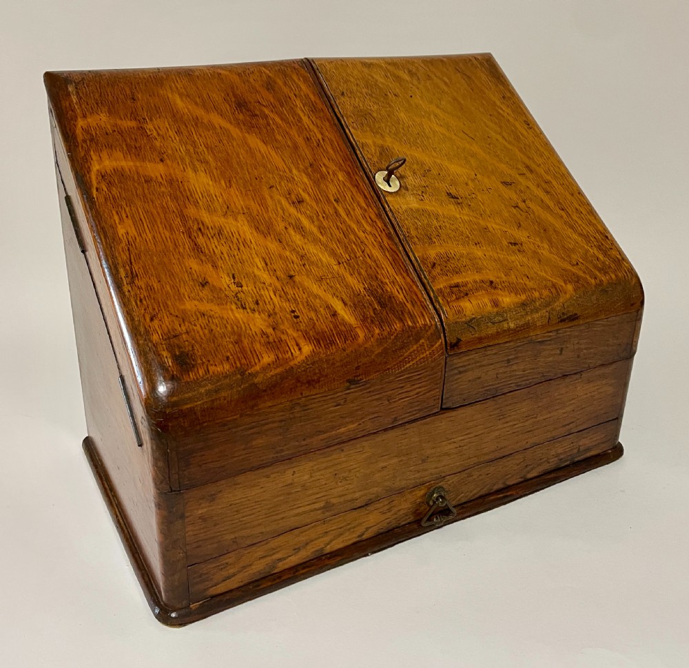 Antique Oak Stationery Cabinet View VII