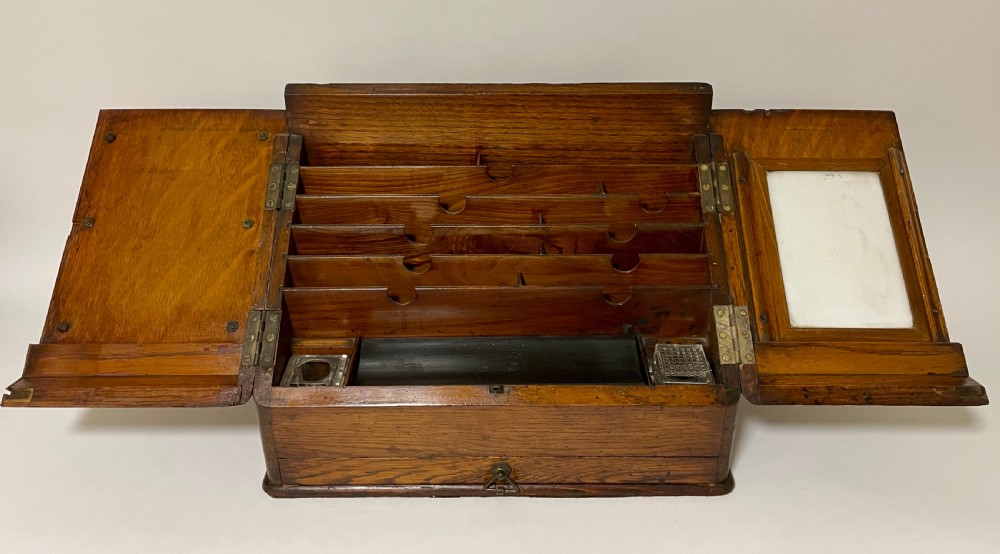 Antique Oak Stationery Cabinet View VIII