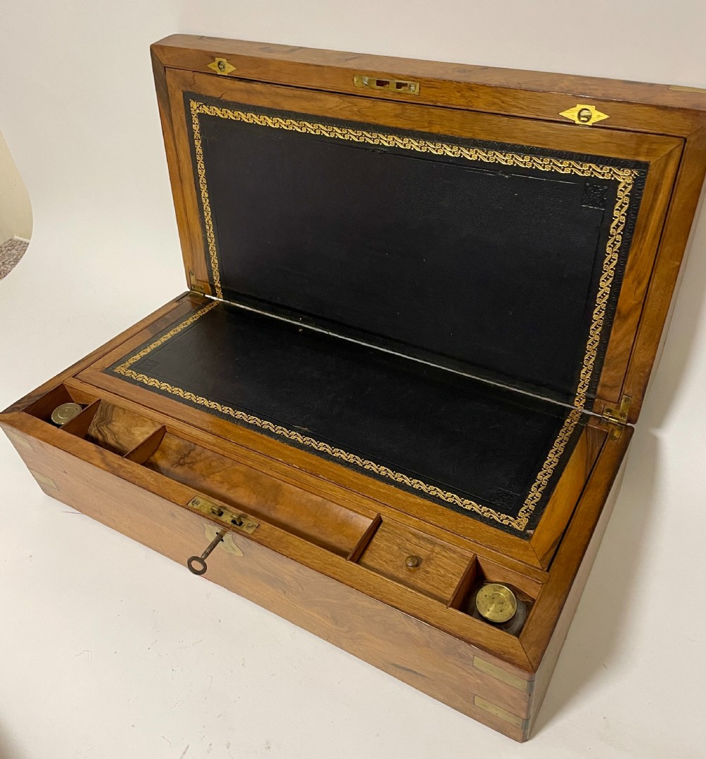 Victorian Walnut Writing Slope with Secret Drawers View V
