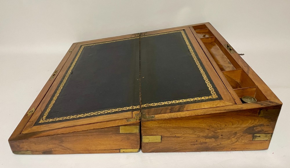 Victorian Walnut Writing Slope with Secret Drawers View XIV