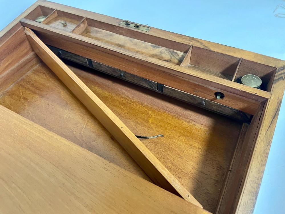 Victorian Walnut Writing Slope with Secret Drawers View XVIII