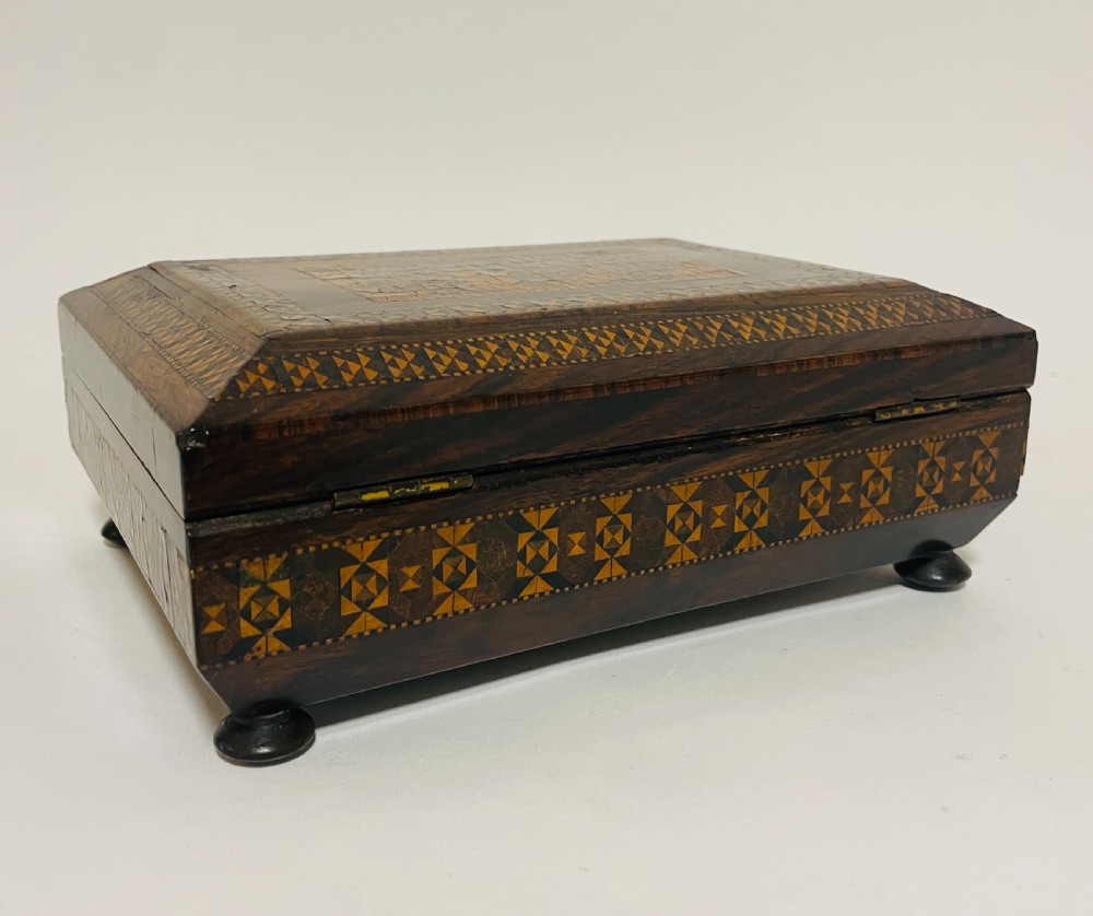 Antique Tunbridge Ware Inlaid Box View III
