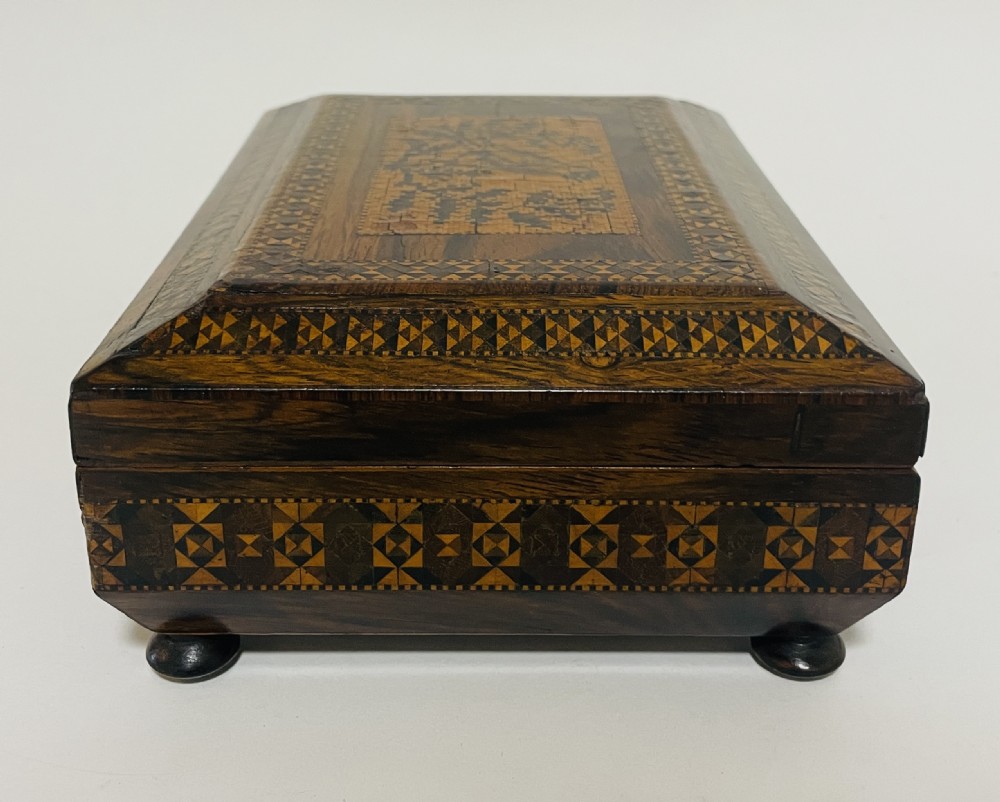 Antique Tunbridge Ware Inlaid Box View VI
