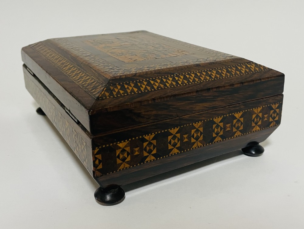 Antique Tunbridge Ware Inlaid Box View VII