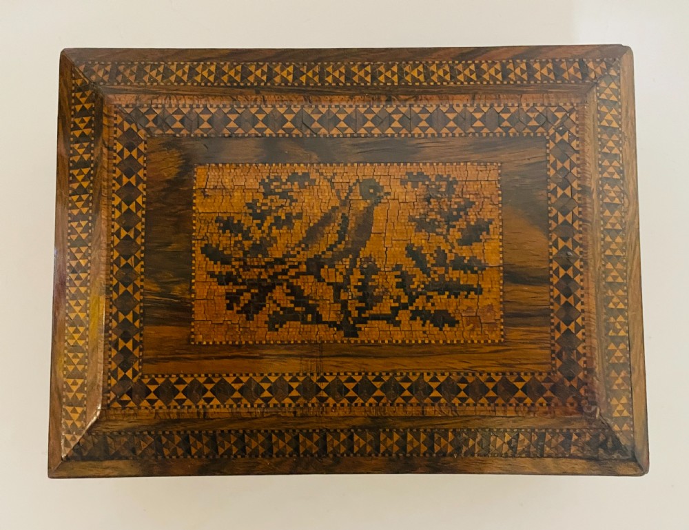 Antique Tunbridge Ware Inlaid Box View XI
