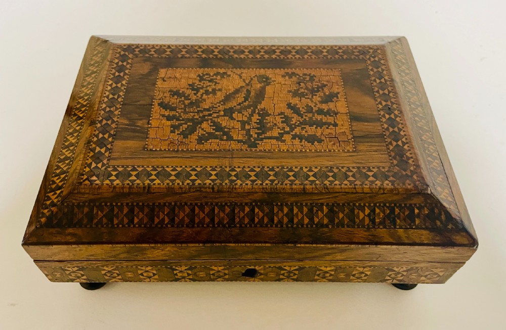 Antique Tunbridge Ware Inlaid Box View XII