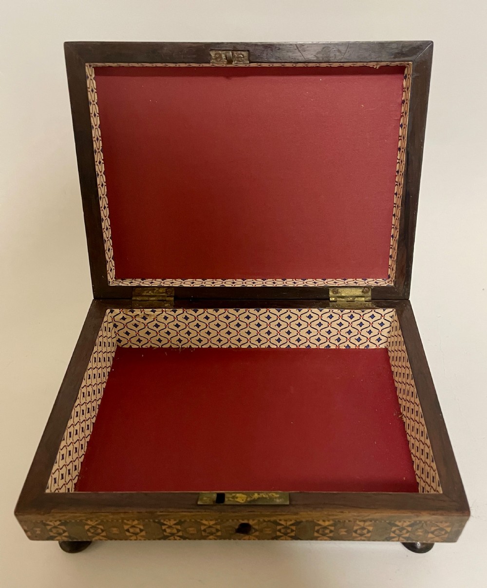 Antique Tunbridge Ware Inlaid Box View XIV