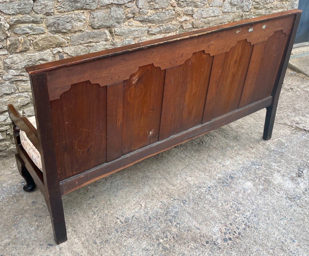 Georgian Oak Panelled Settle View XI