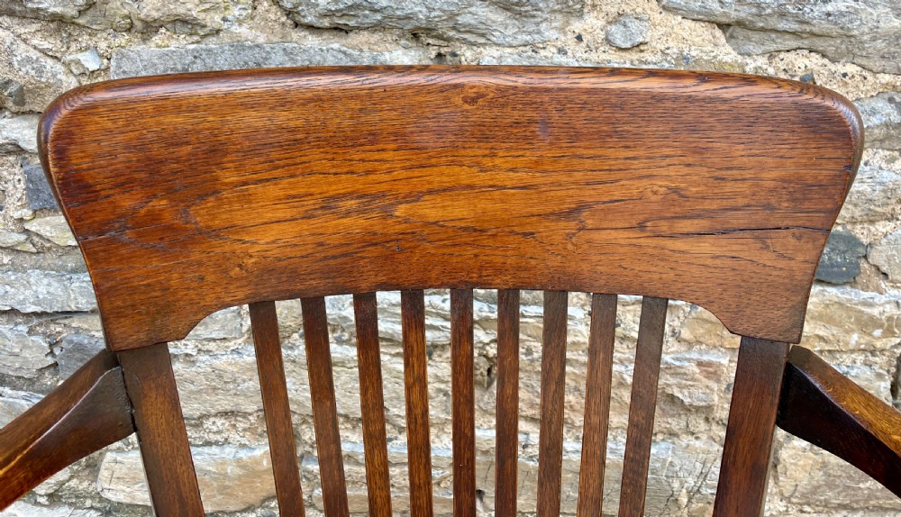 Antique Oak Swivel and Tilt Desk Chair View III