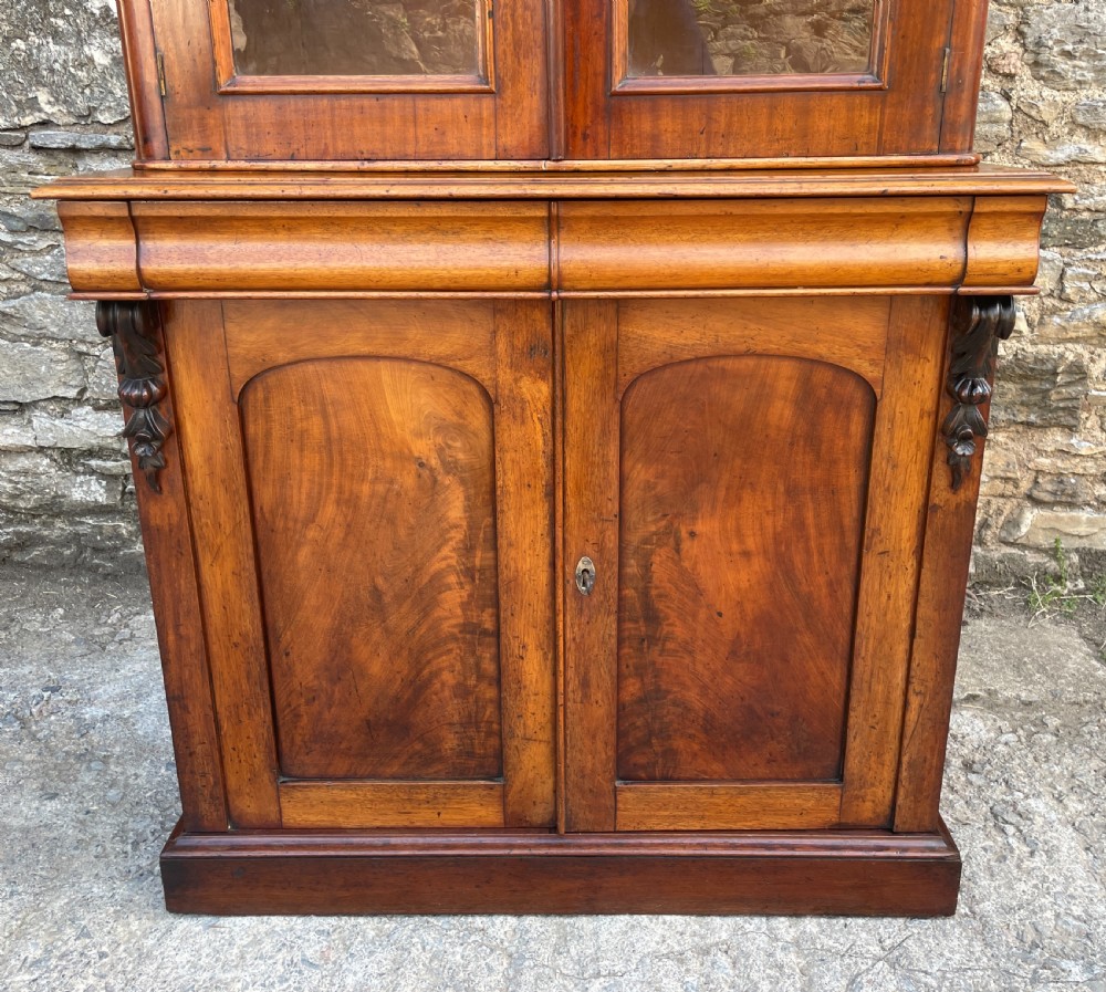 Victorian Mahogany Glazed Bookcase/Cabinet View VII