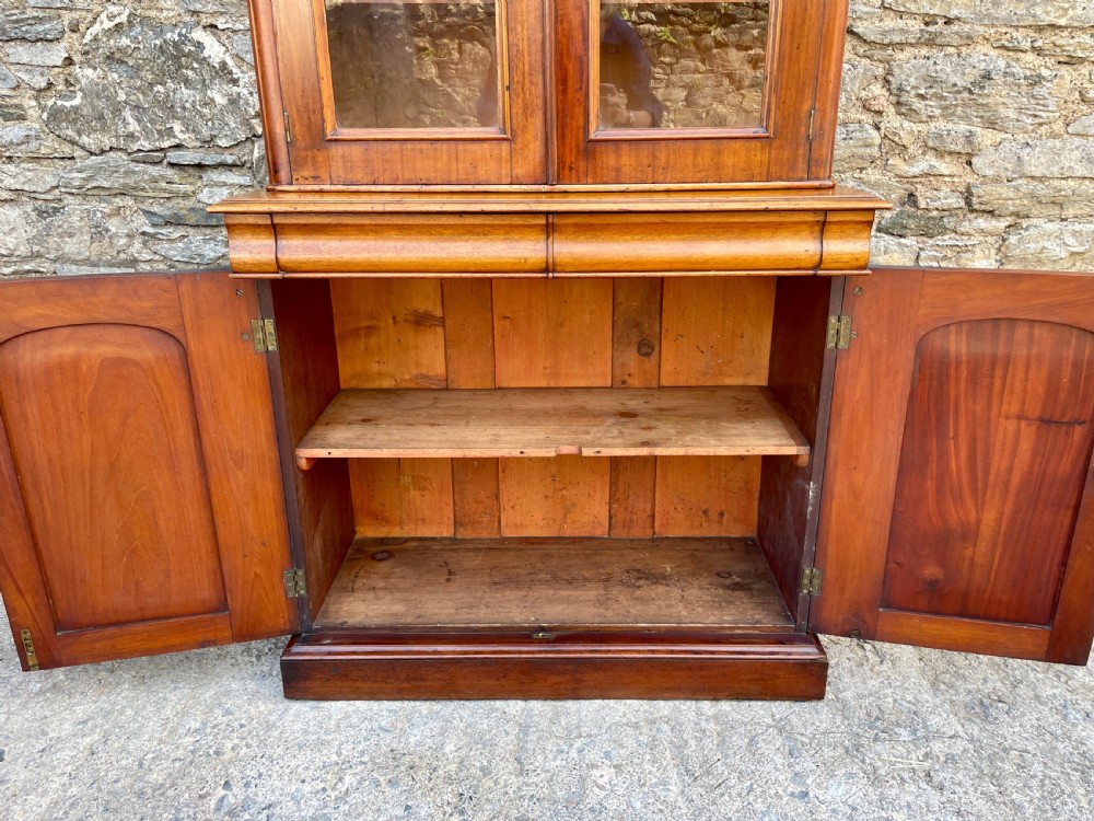 Victorian Mahogany Glazed Bookcase/Cabinet View XIV