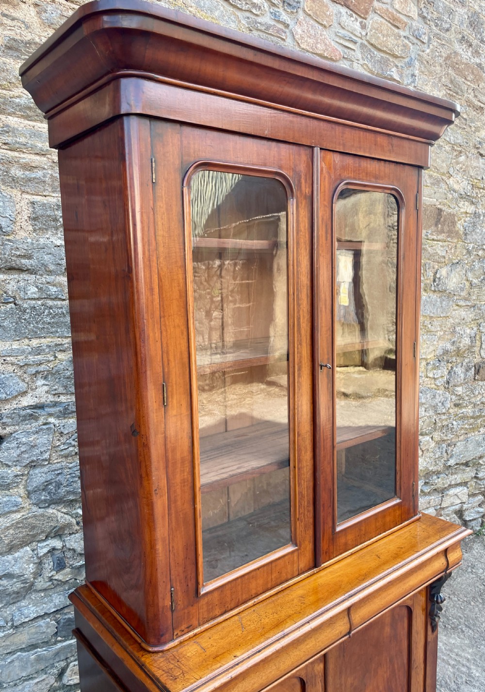 Victorian Mahogany Glazed Bookcase/Cabinet View XV