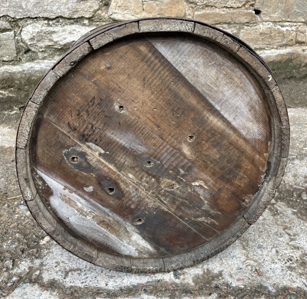 Large Antique Oak Coopered Bucket View XI