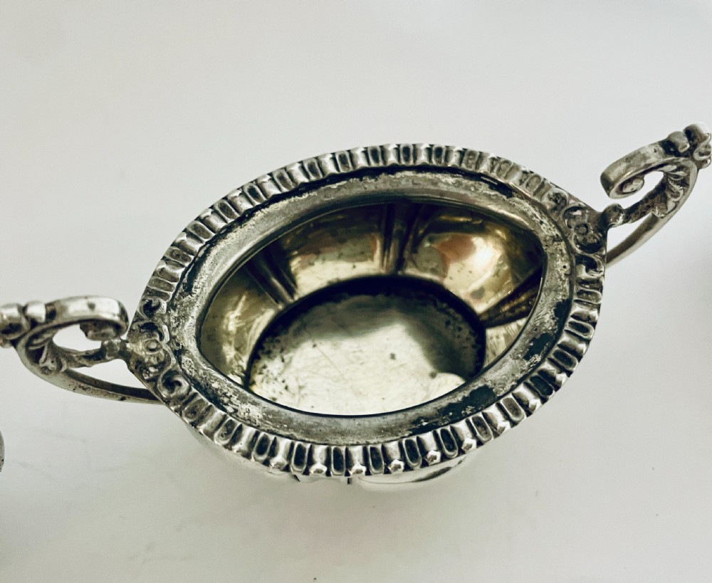 Set of Four Silver Salts and Spoons View X