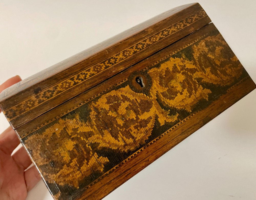 Victorian Tunbridge Ware Letter Rack Box View IX
