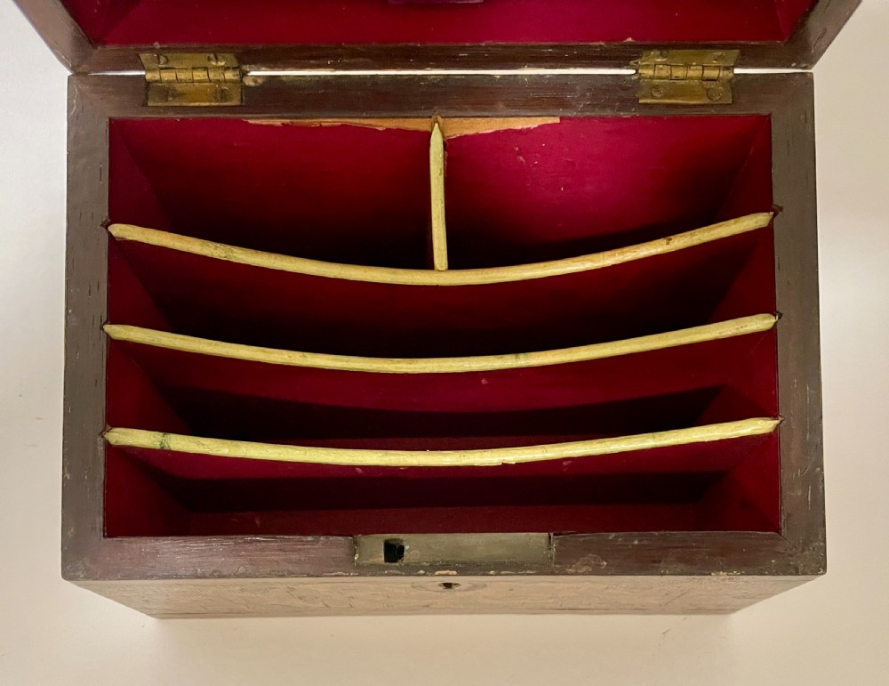 Victorian Tunbridge Ware Letter Rack Box View X