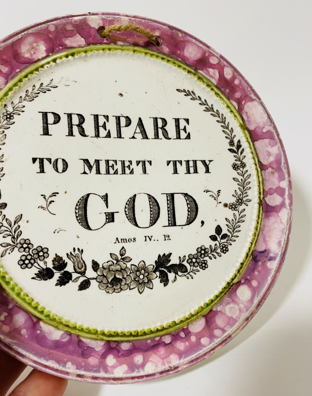 Antique Sunderland Lustre Plaque View VI