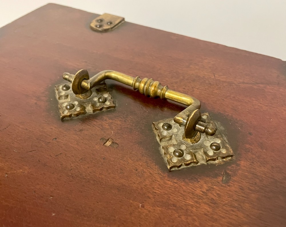 Antique Brass Bound Document Box View III
