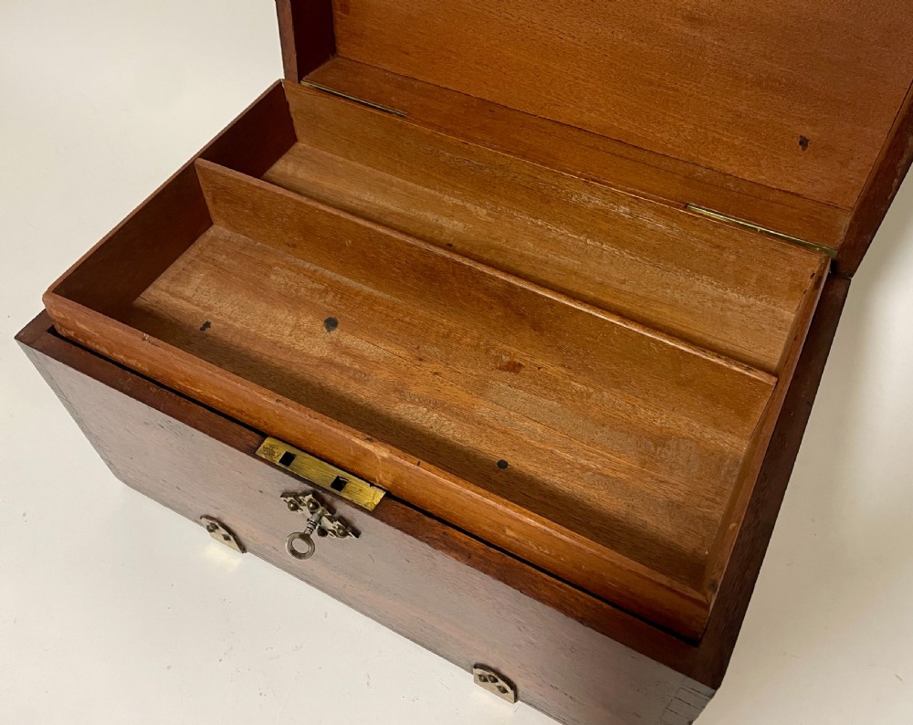 Antique Brass Bound Document Box View VII