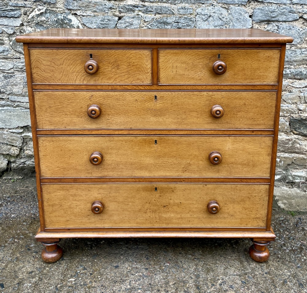Victorian Golden Oak Chest of Drawers View II
