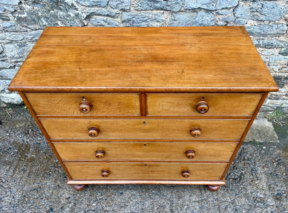 Victorian Golden Oak Chest of Drawers View VII