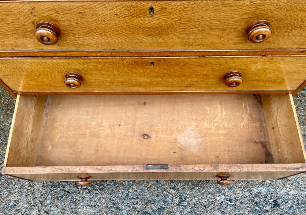 Victorian Golden Oak Chest of Drawers View XV