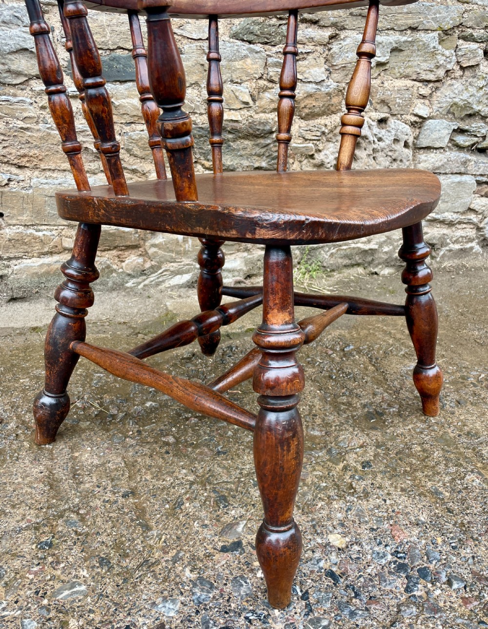 Antique Elm Captains Chair View X