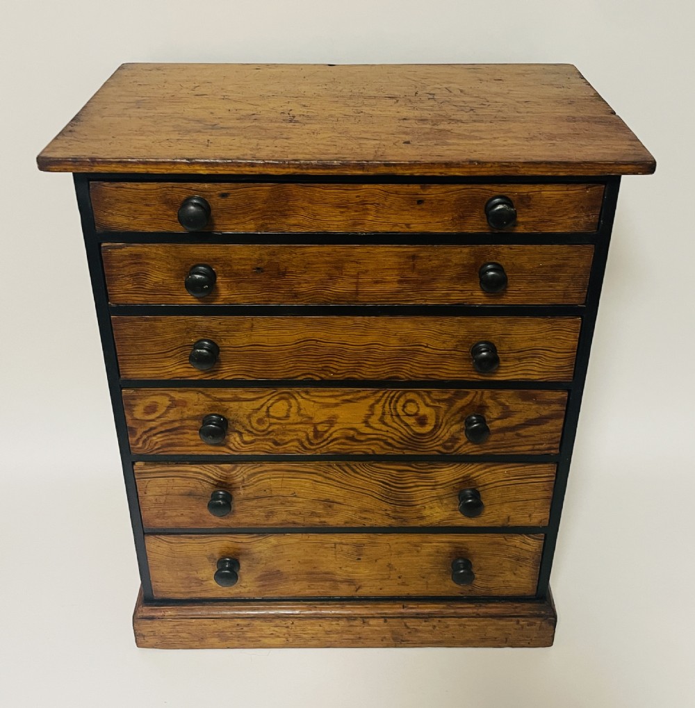Antique Pine Collector's Drawers View II
