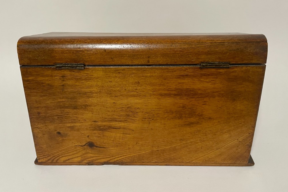 Antique Oak Stationery Box View V