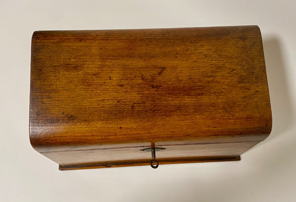 Antique Oak Stationery Box View VI