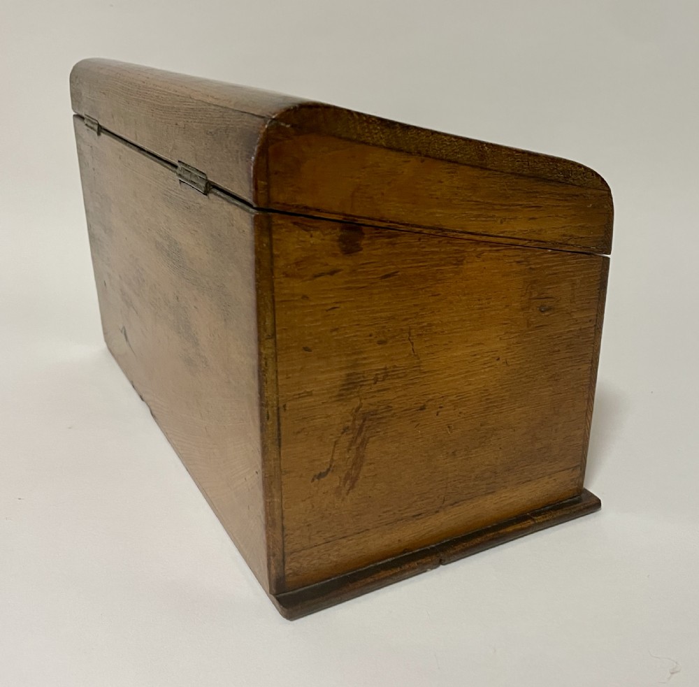 Antique Oak Stationery Box View XII