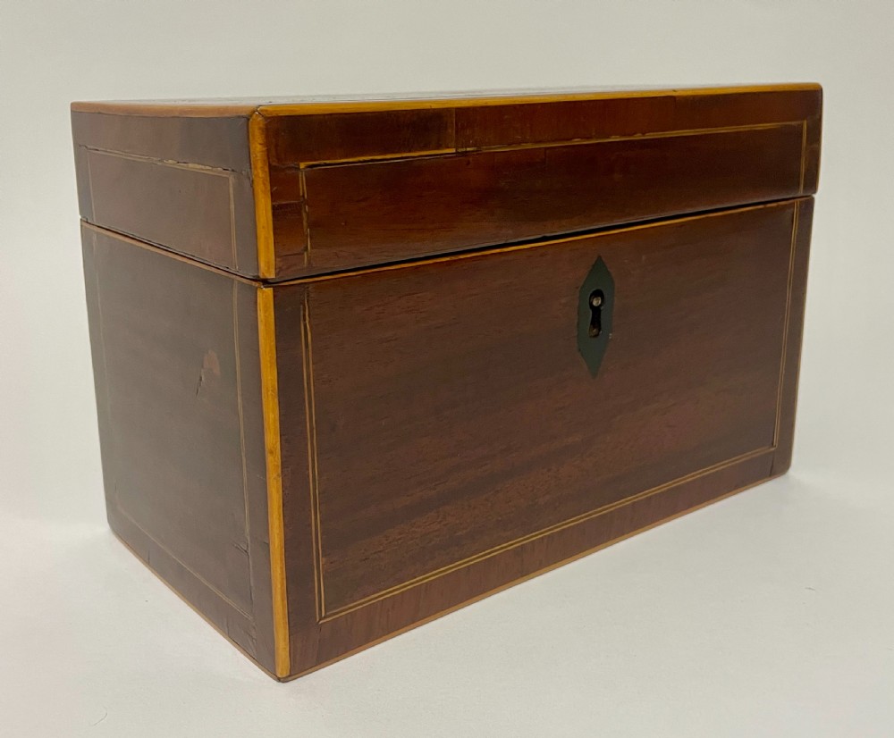 Georgian Mahogany Inlaid Tea Caddy View VII