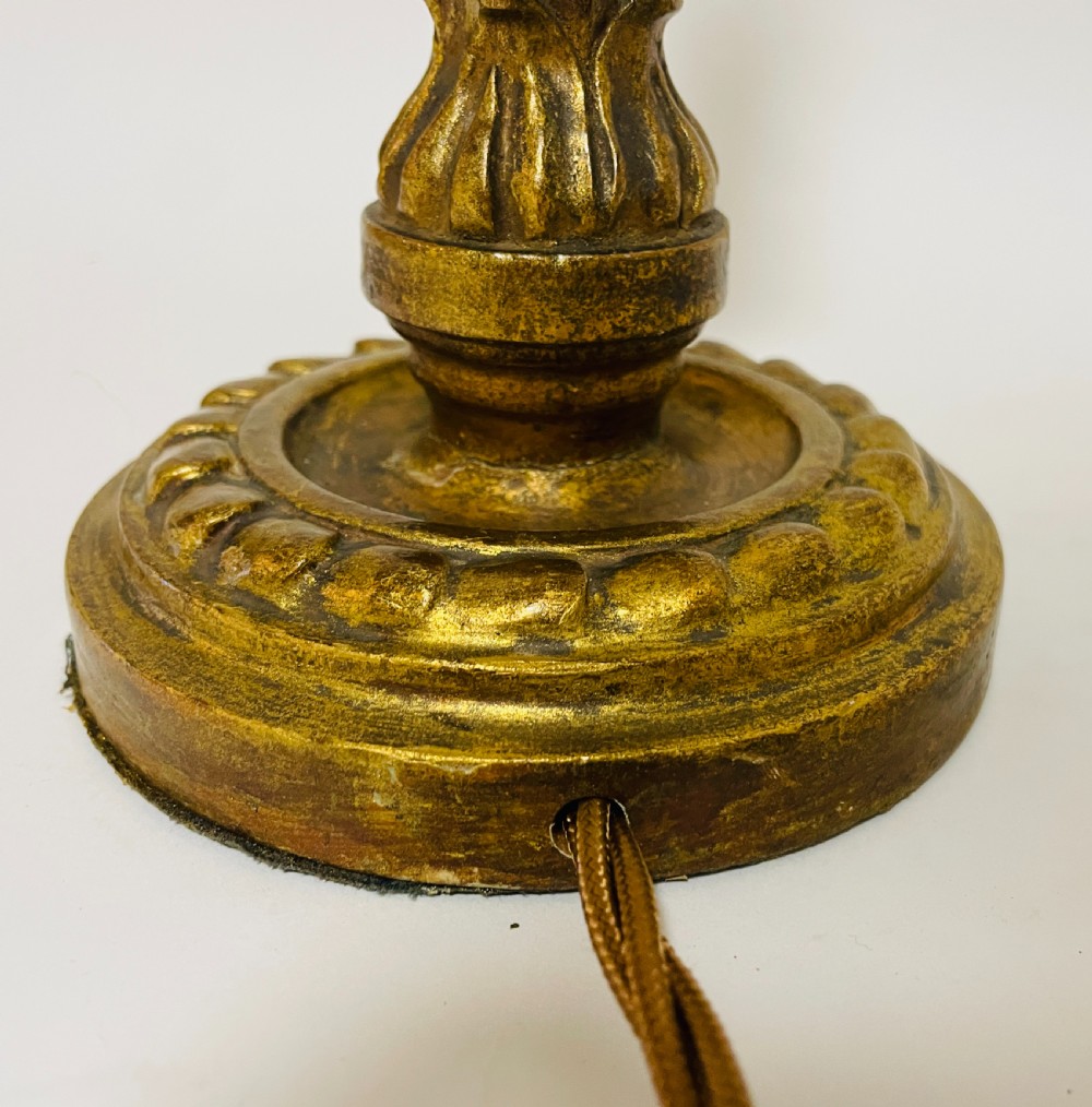 Antique Giltwood Table Lamp View VII