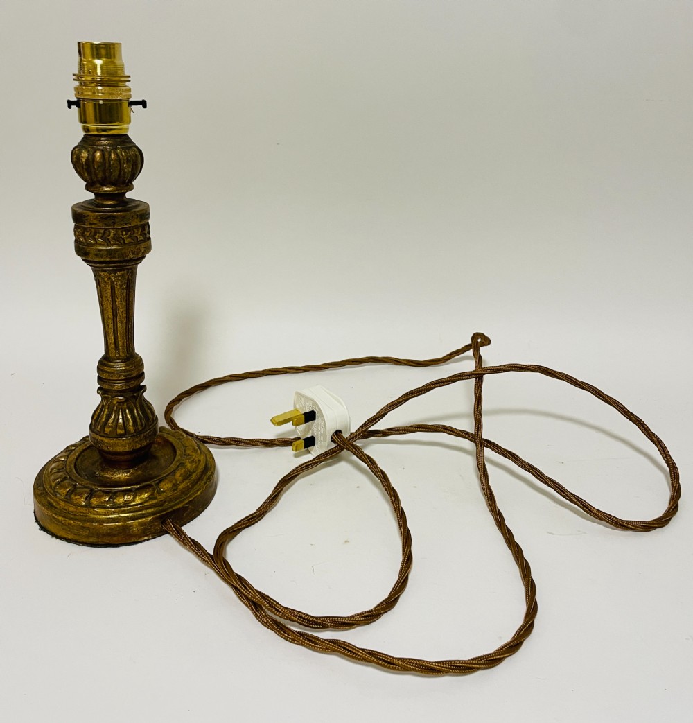 Antique Giltwood Table Lamp View IX