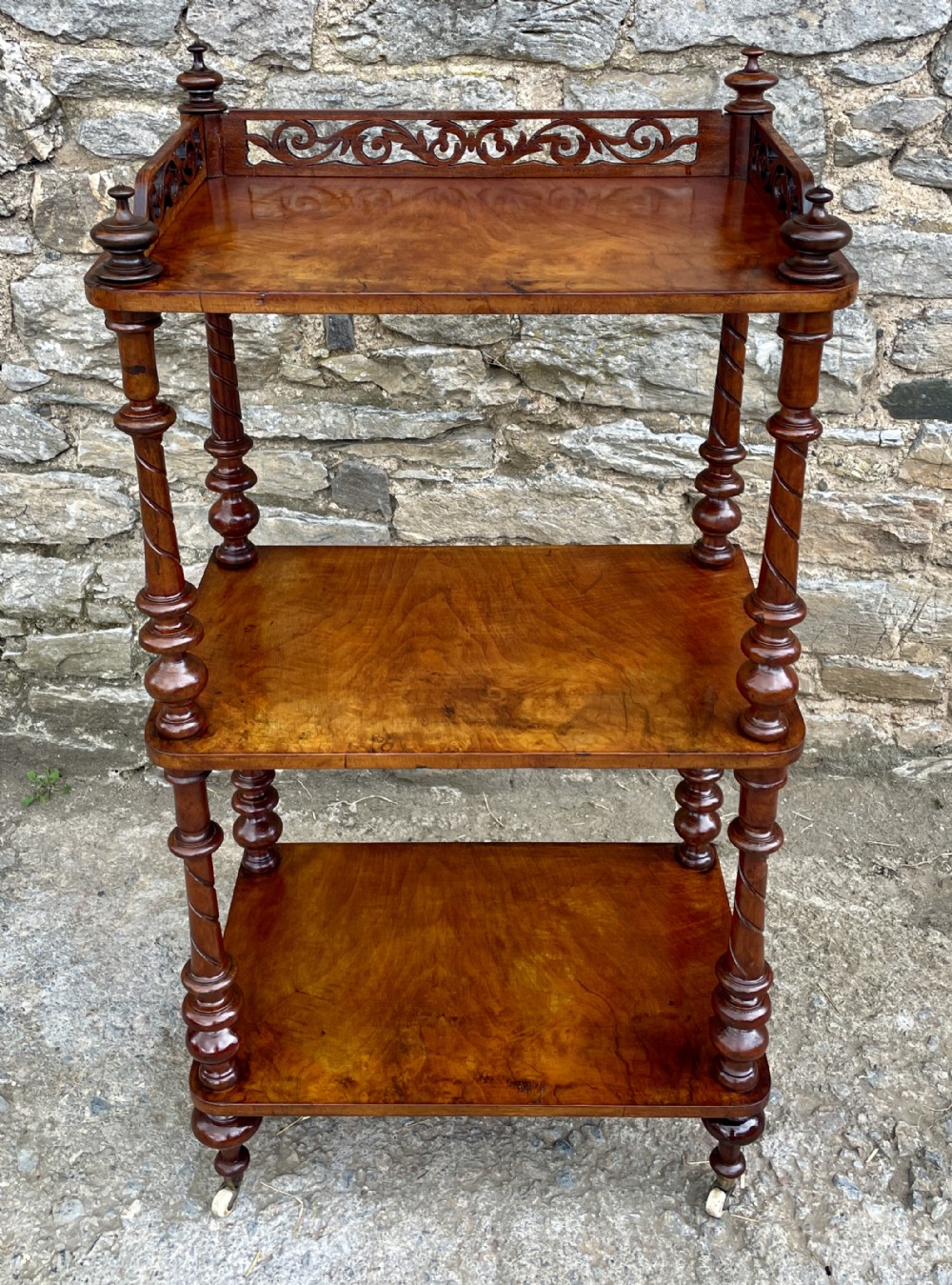Victorian Burr Walnut Whatnot