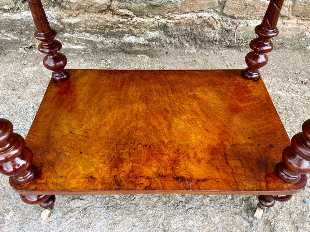 Victorian Burr Walnut Whatnot View VII