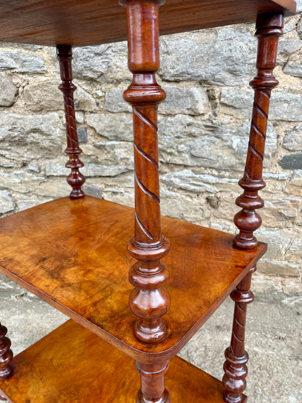 Victorian Burr Walnut Whatnot View IX