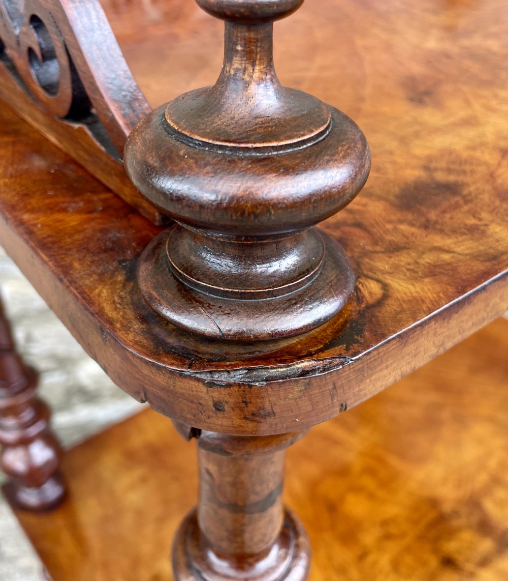 Victorian Burr Walnut Whatnot View XVII