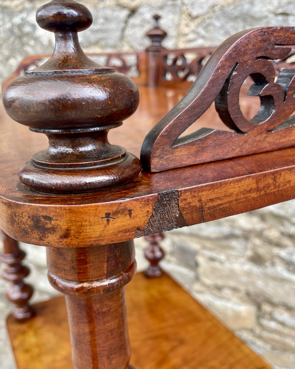 Victorian Burr Walnut Whatnot View XVIII