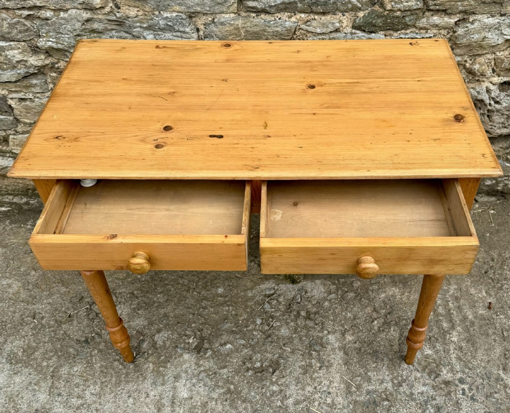 Antique Pine Side Table View XI