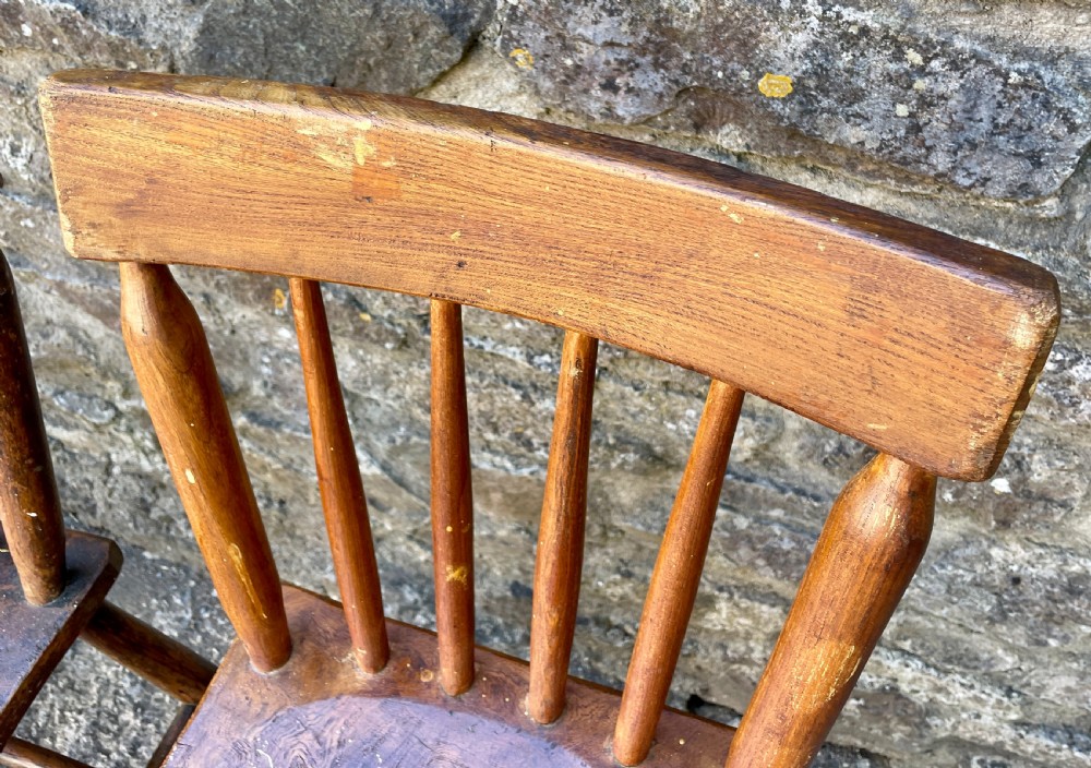 Set of 4 Elm School Chairs View XV