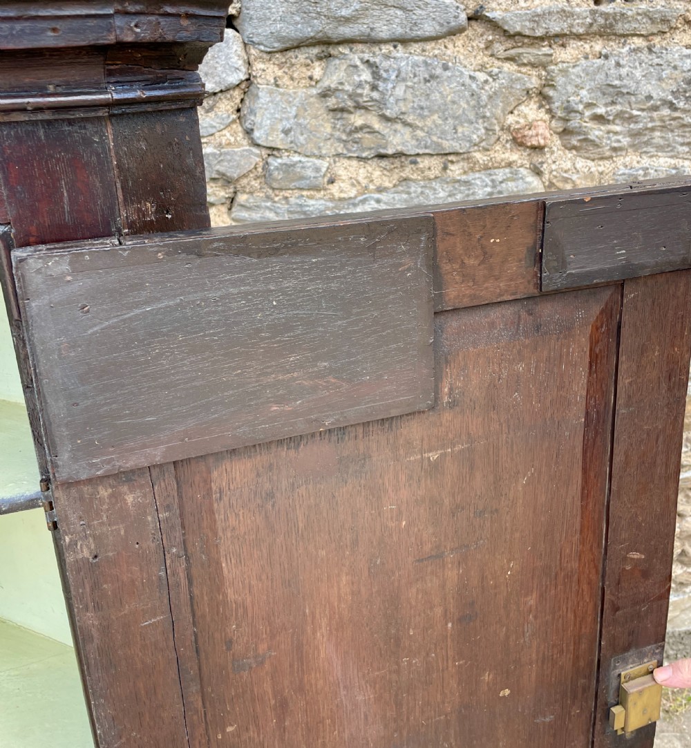 Georgian Oak Hanging Corner Cupboard View XII